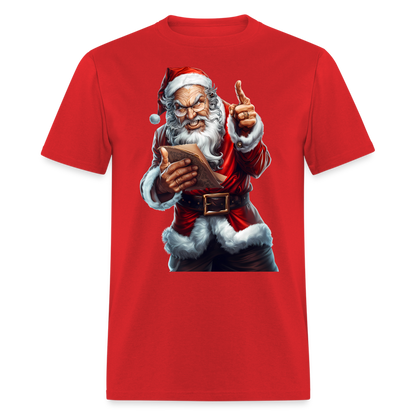 Bad Santa Naughty List Unisex Classic T-Shirt - red