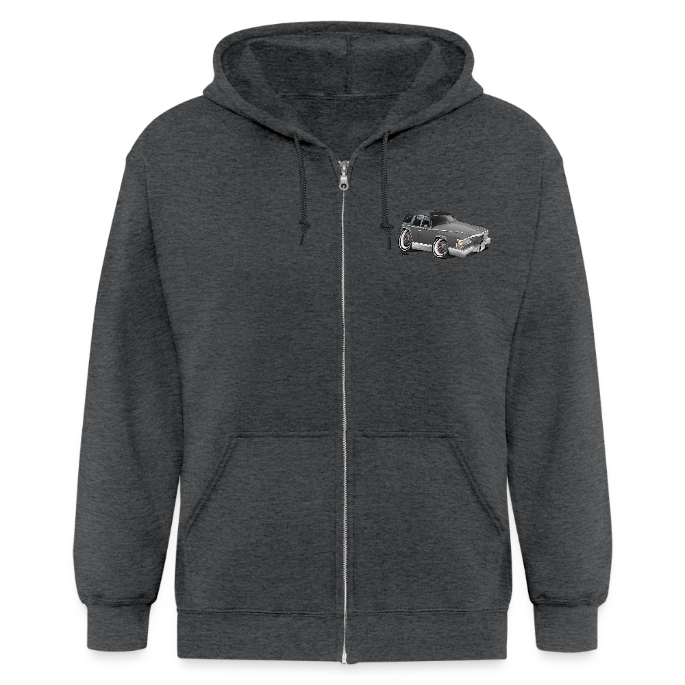 Men's Zip Hoodie Hearse - deep heather