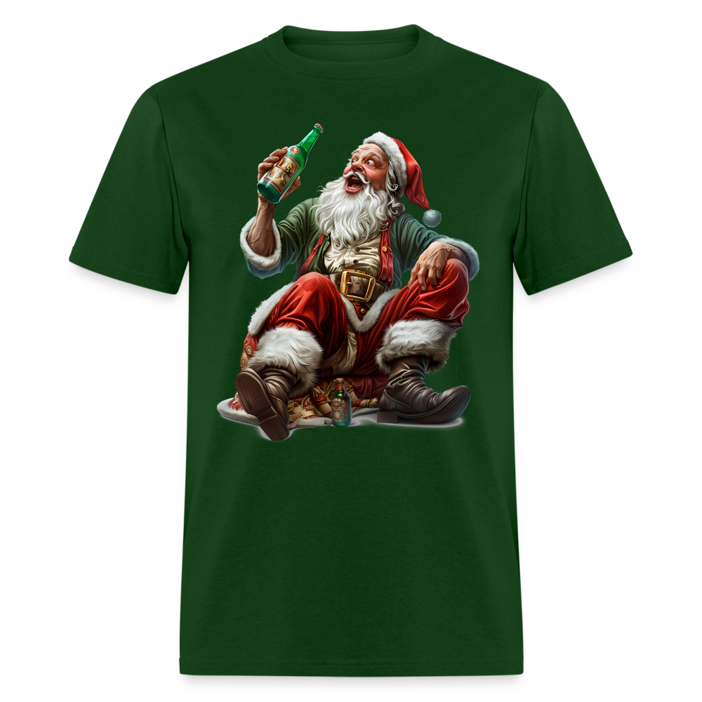 Drunk Bad Santa Unisex Classic T-Shirt - forest green