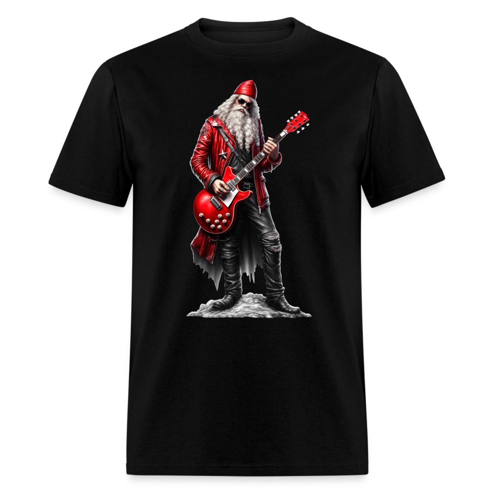Santa Claus Rock Star Unisex Classic T-Shirt - black