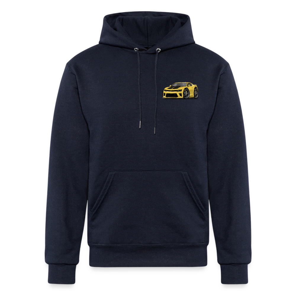 5th Generation Yellow Camaro Champion Unisex Powerblend Hoodie - navy