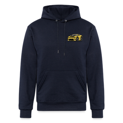 5th Generation Yellow Camaro Champion Unisex Powerblend Hoodie - navy