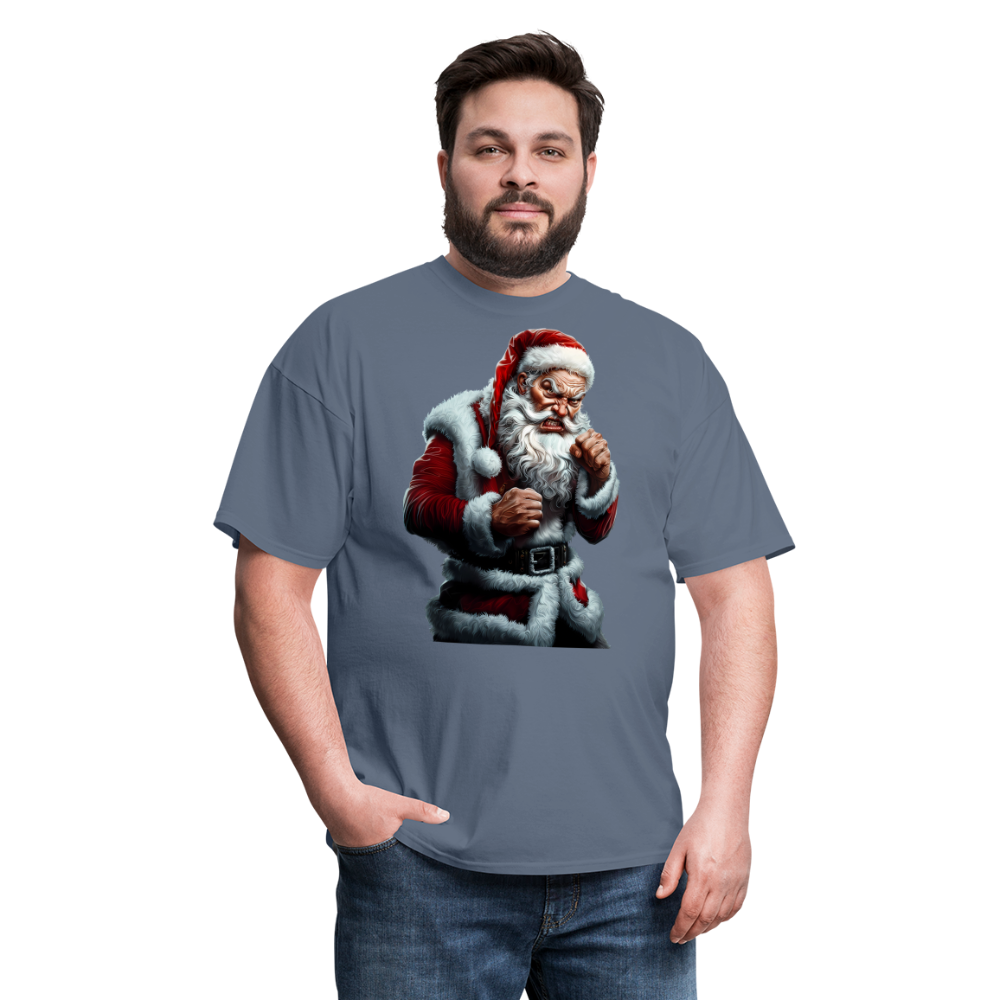 Angry Bad Santa Unisex Classic T-Shirt - denim