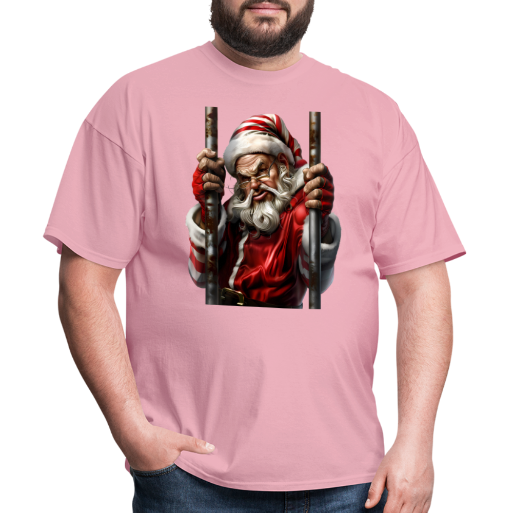 Bad Santa in Jail (Design G) Unisex Classic T-Shirt - pink
