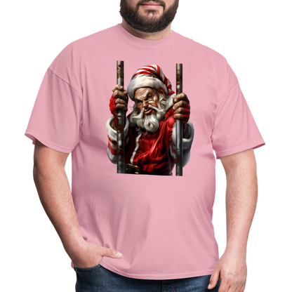 Bad Santa in Jail (Design G) Unisex Classic T-Shirt - pink
