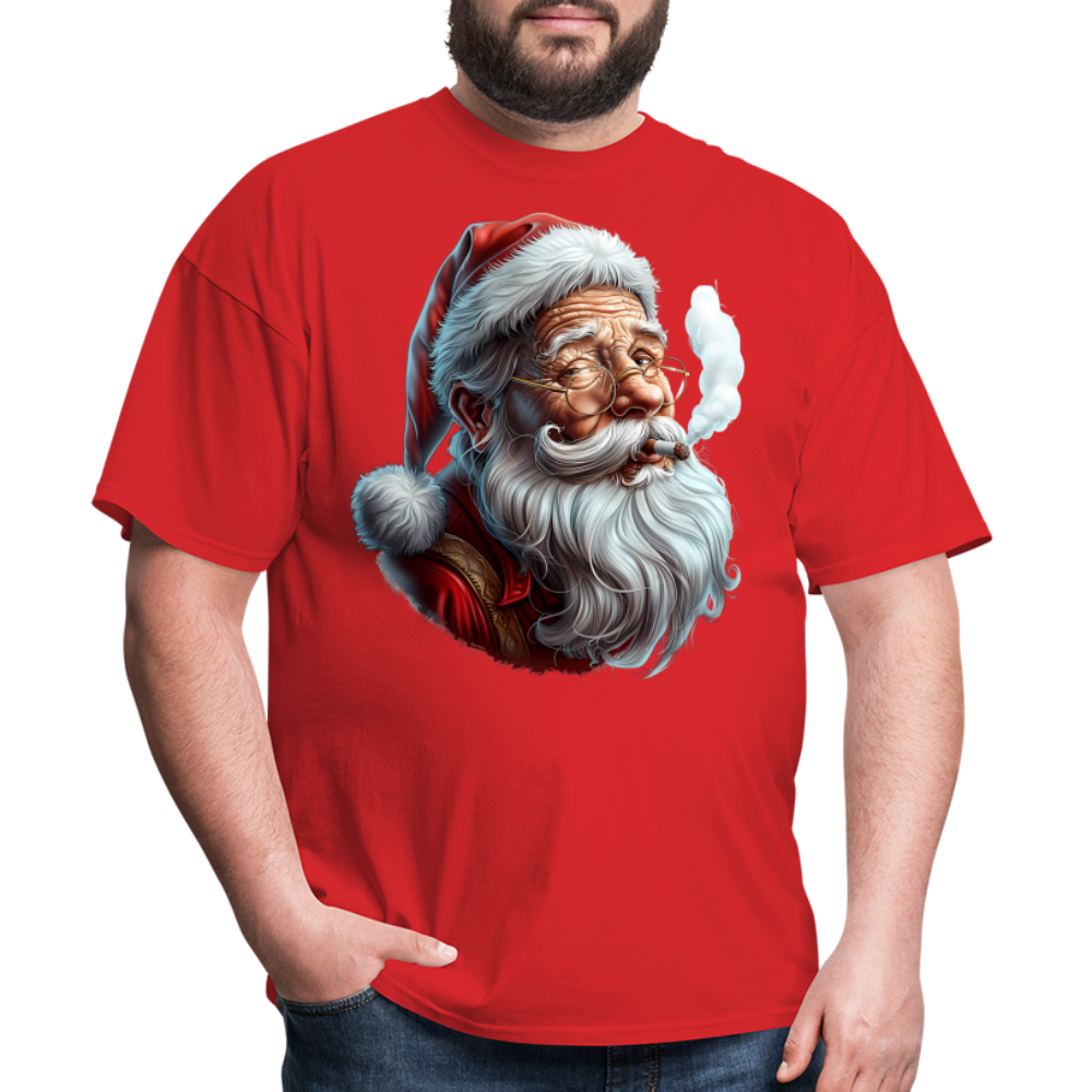 Bad Santa Smoking (Design H) Unisex Classic T-Shirt - red