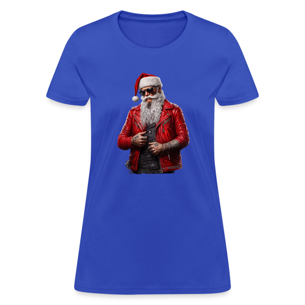 Santa Claus Rock Star Sunglasses Women's T-Shirt - royal blue
