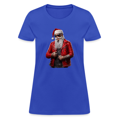 Santa Claus Rock Star Sunglasses Women's T-Shirt - royal blue