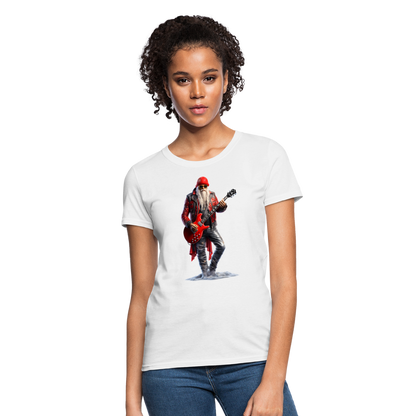 Santa Rock Star Women's T-Shirt - white