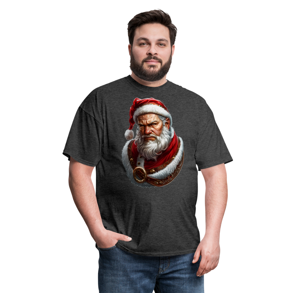 Grumpy Bad Angry Santa Unisex Classic T-Shirt - heather black