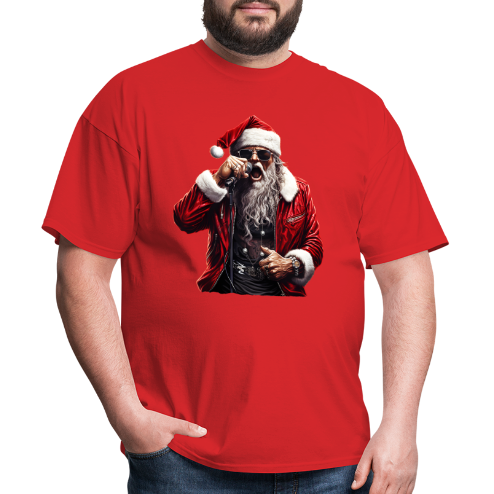Santa Claus Singing Unisex Classic T-Shirt - red