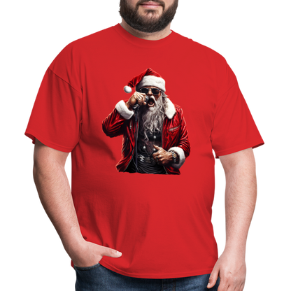 Santa Claus Singing Unisex Classic T-Shirt - red