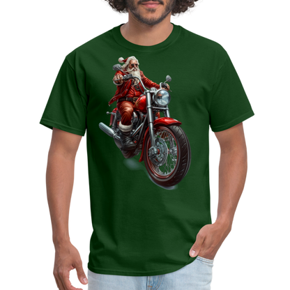 Bad Santa Motorcycle Unisex Classic T-Shirt - forest green