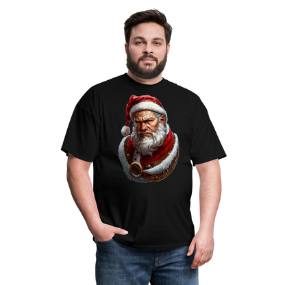 Grumpy Bad Angry Santa Unisex Classic T-Shirt - black