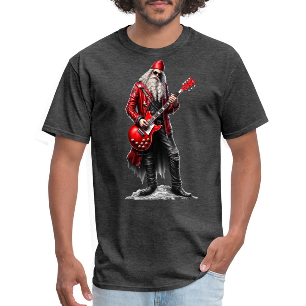 Santa Claus Rock Star Unisex Classic T-Shirt - heather black