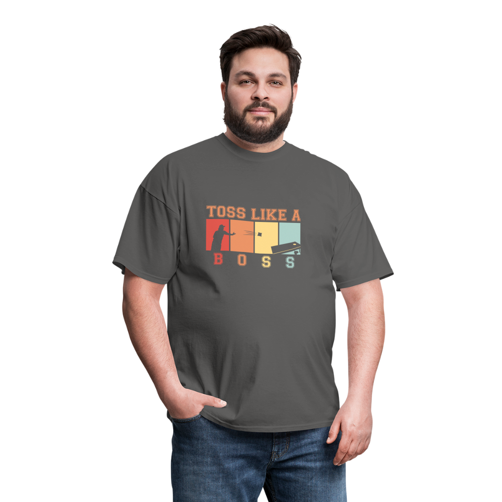 Toss Like a Boss Cornhole Unisex Classic T-Shirt - charcoal