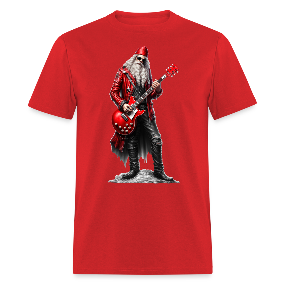 Santa Claus Rock Star Unisex Classic T-Shirt - red