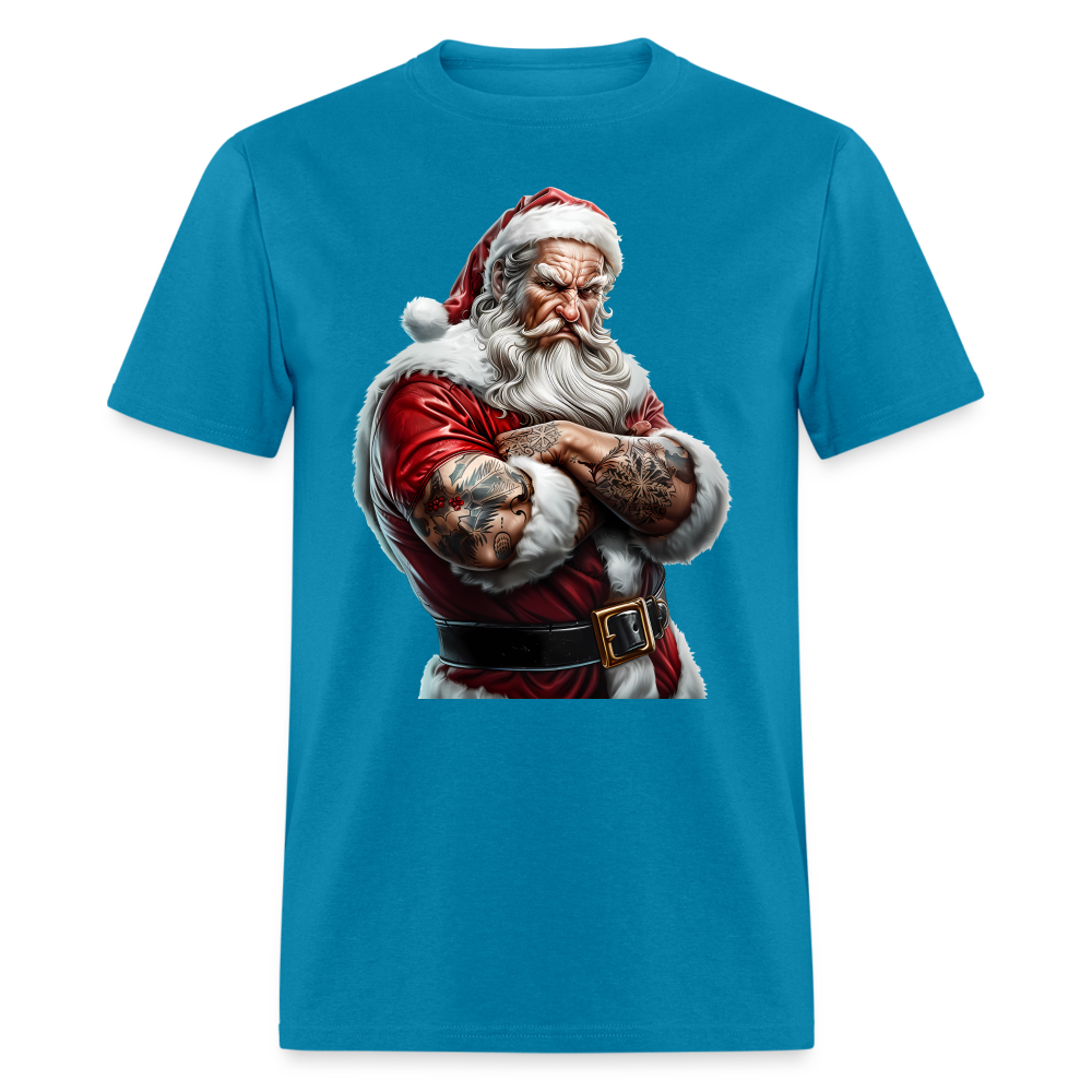 Bad Santa with Tattoos Unisex Classic T-Shirt - turquoise