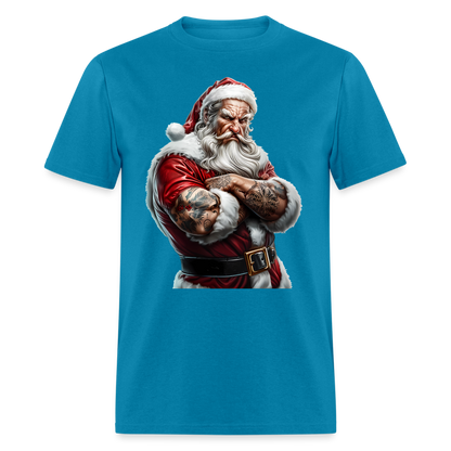 Bad Santa with Tattoos Unisex Classic T-Shirt - turquoise