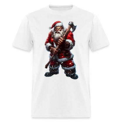 Bad Santa with an Axe Unisex Classic T-Shirt - white