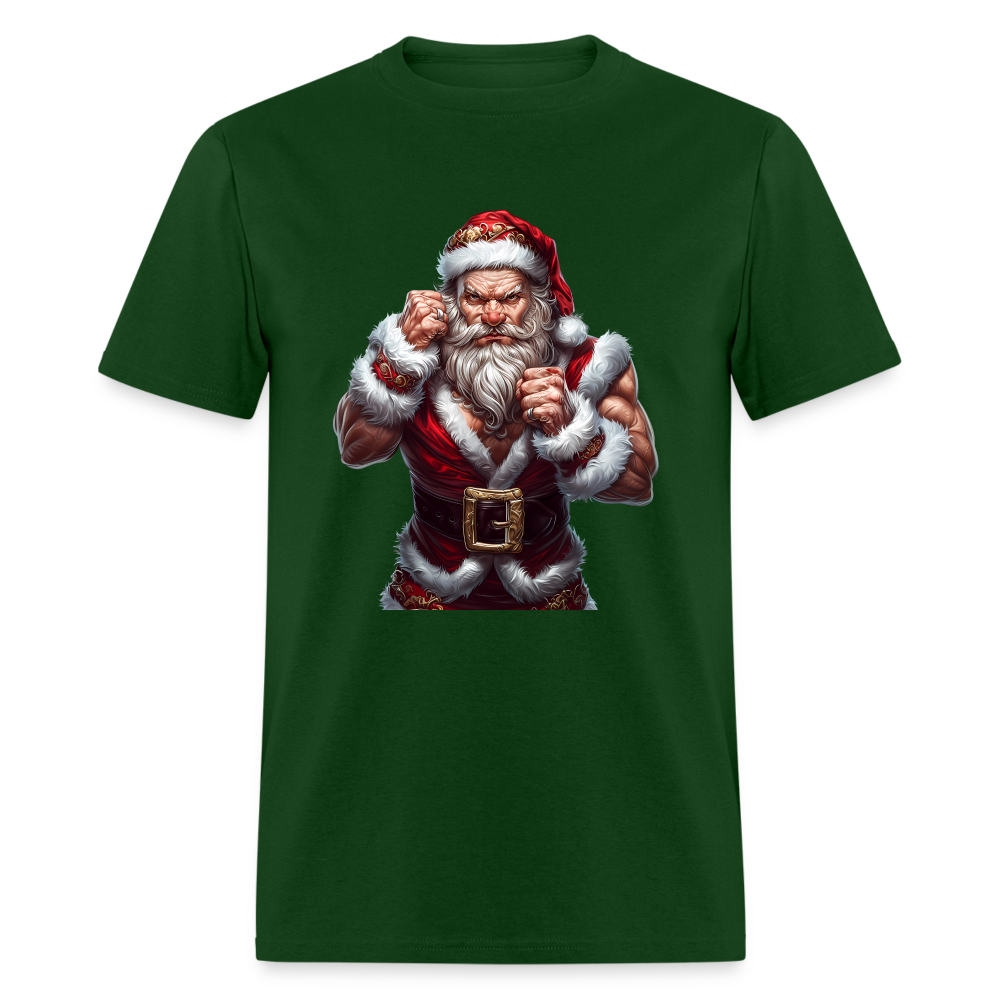 Bad Angry Santa (Design E) Unisex Classic T-Shirt - forest green