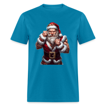 Bad Angry Santa (Design E) Unisex Classic T-Shirt - turquoise