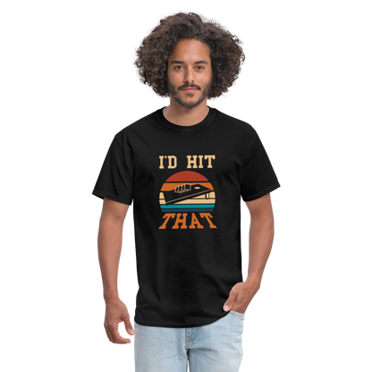 I'd Hit That Cornhole Unisex Classic T-Shirt - black