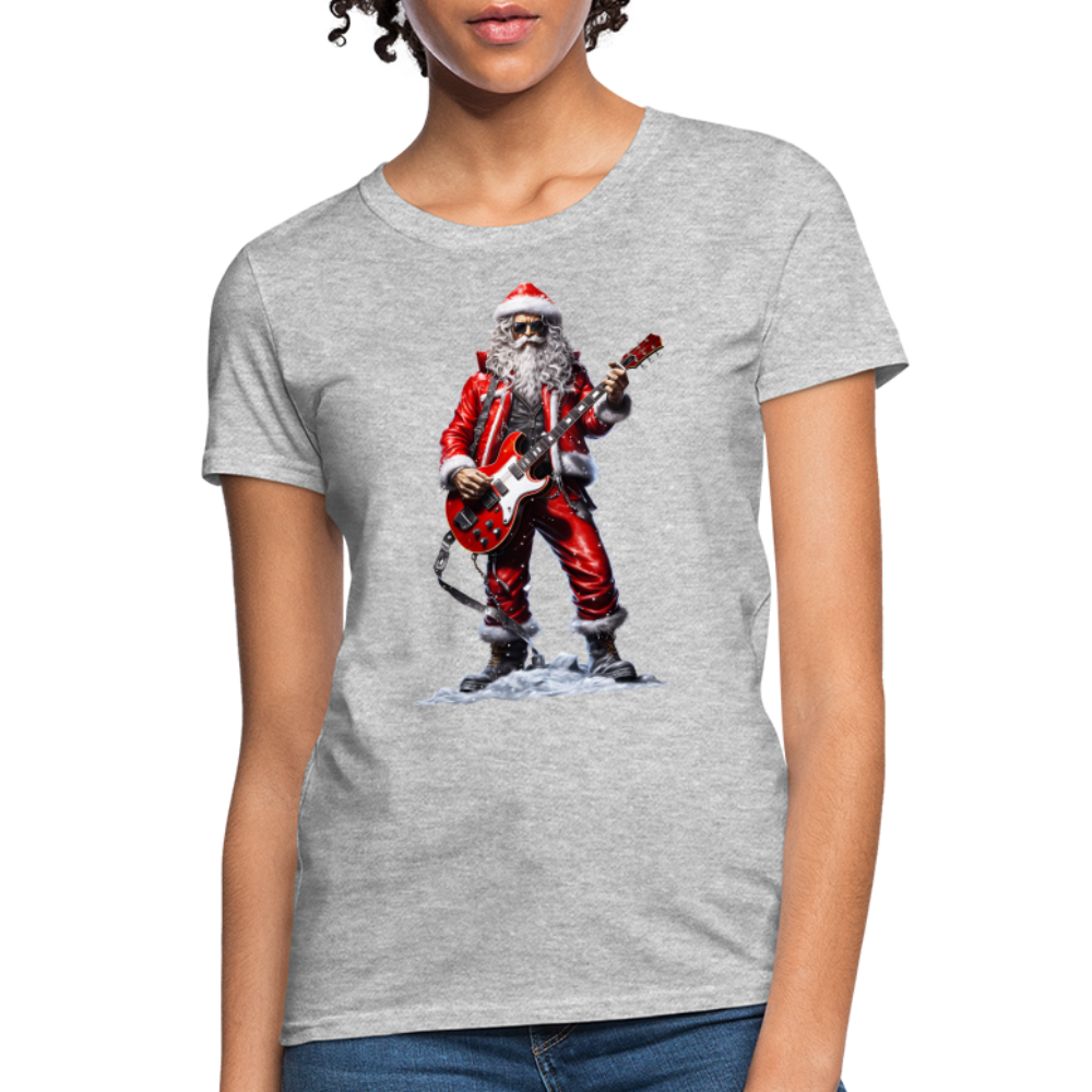 Santa Claus Rock Star Women's T-Shirt - heather gray