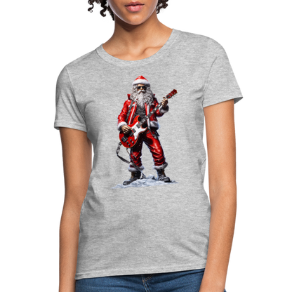 Santa Claus Rock Star Women's T-Shirt - heather gray