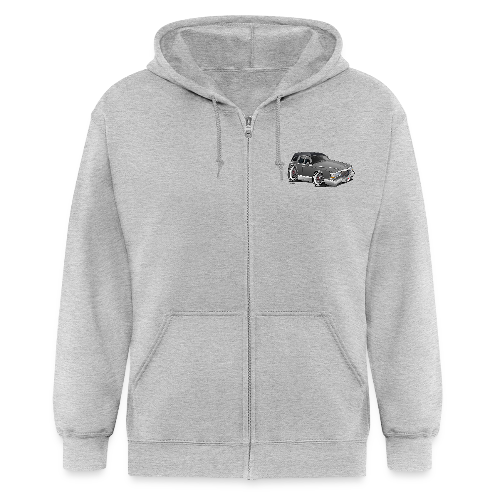 Men's Zip Hoodie Hearse - heather gray
