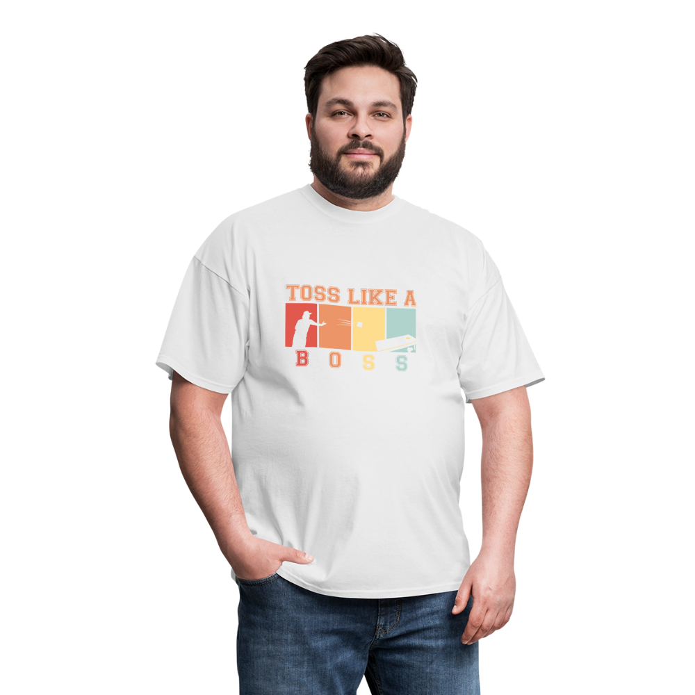 Toss Like a Boss Cornhole Unisex Classic T-Shirt - white
