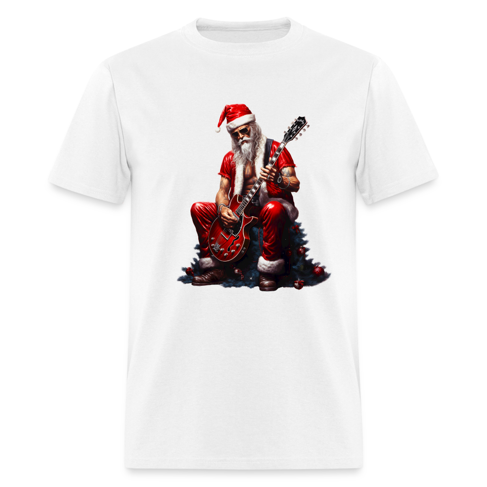 Rock n Roll Santa Claus Unisex Classic T-Shirt - white