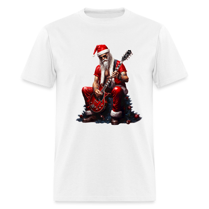 Rock n Roll Santa Claus Unisex Classic T-Shirt - white