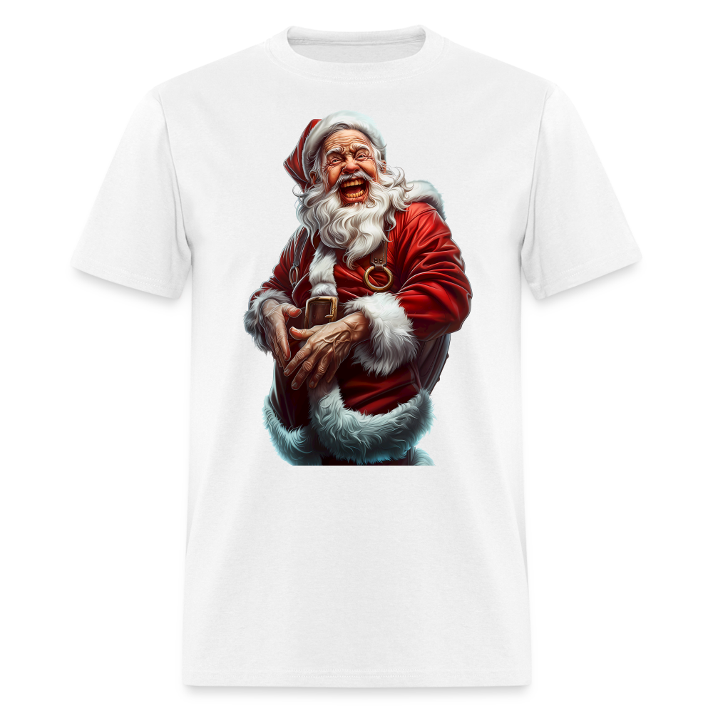 Maniac Bad Santa Laughing Unisex Classic T-Shirt - white