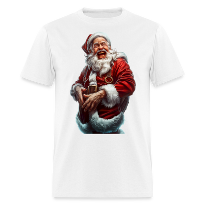 Maniac Bad Santa Laughing Unisex Classic T-Shirt - white