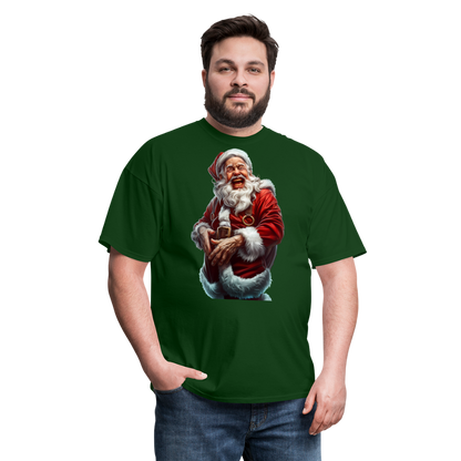 Maniac Bad Santa Laughing Unisex Classic T-Shirt - forest green