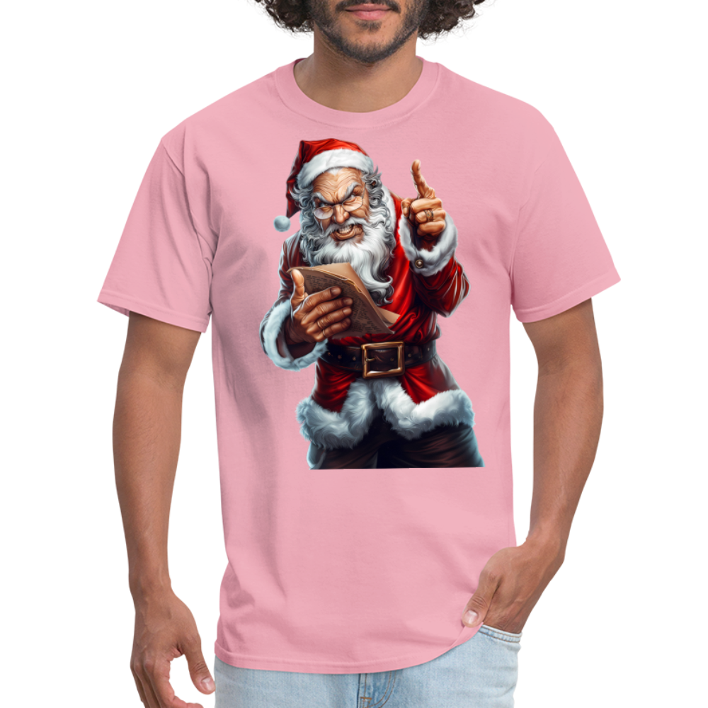 Bad Santa Naughty List Unisex Classic T-Shirt - pink