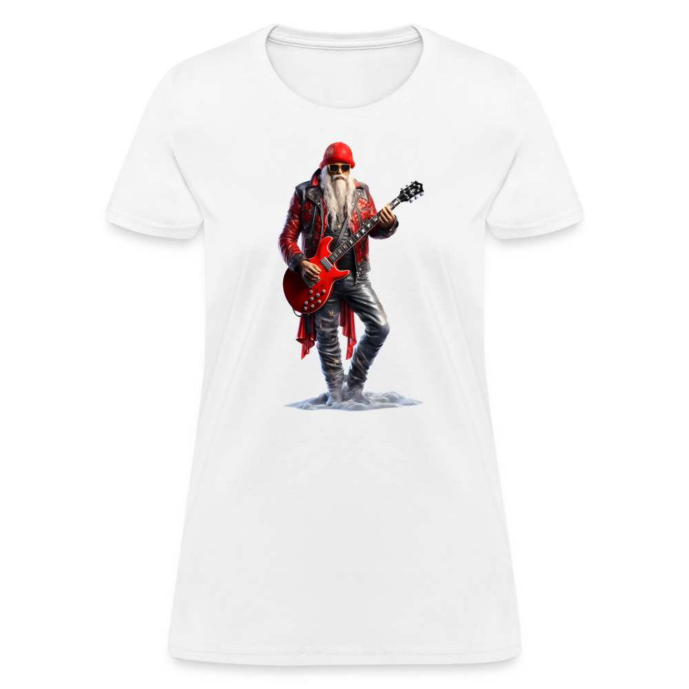 Santa Rock Star Women's T-Shirt - white