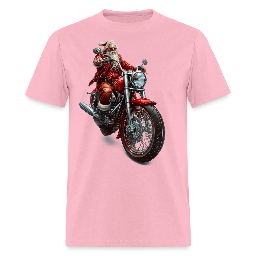 Bad Santa Motorcycle Unisex Classic T-Shirt - pink