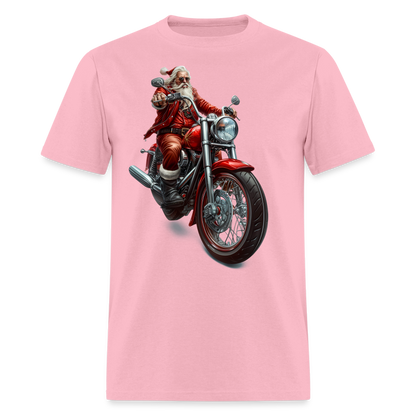 Bad Santa Motorcycle Unisex Classic T-Shirt - pink