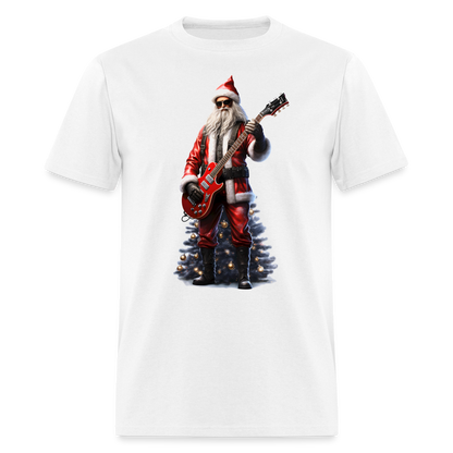 Santa Rockin Around the Christmas Tree Unisex Classic T-Shirt - white