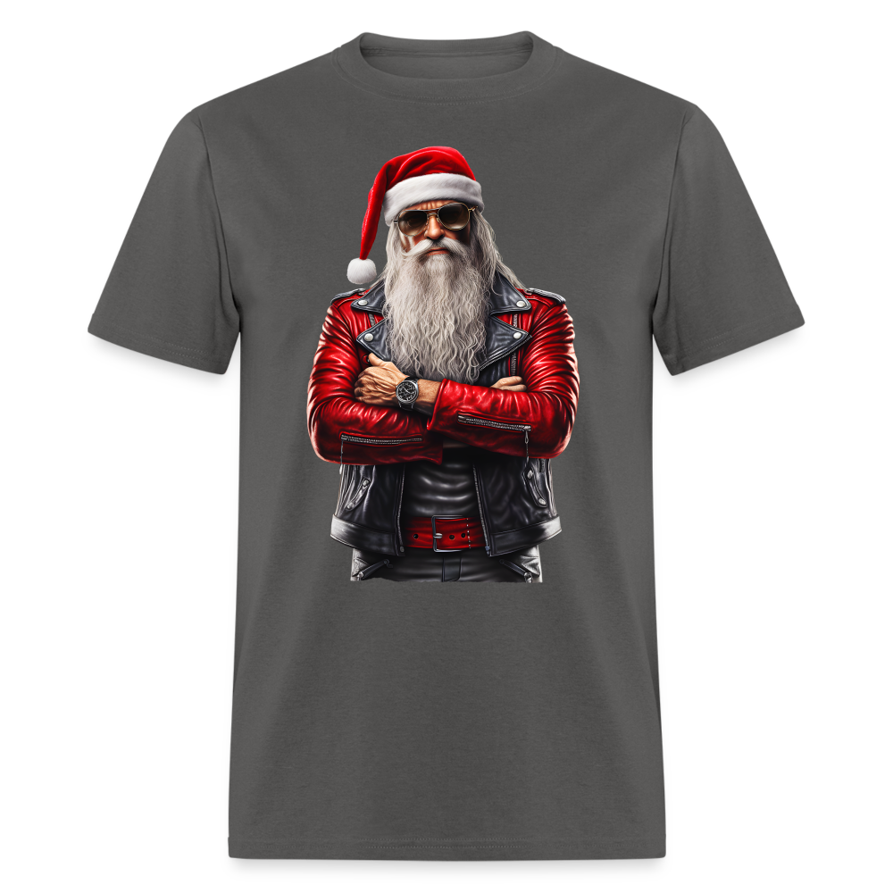 Bad Rock n Roll Santa Claus Unisex Classic T-Shirt - charcoal