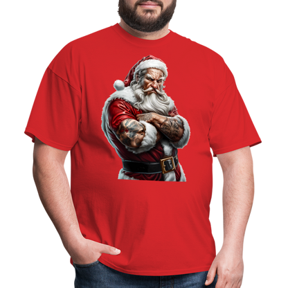 Bad Santa with Tattoos Unisex Classic T-Shirt - red
