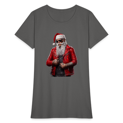 Santa Claus Rock Star Sunglasses Women's T-Shirt - charcoal