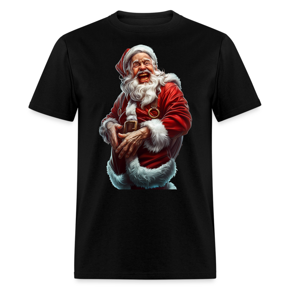 Maniac Bad Santa Laughing Unisex Classic T-Shirt - black