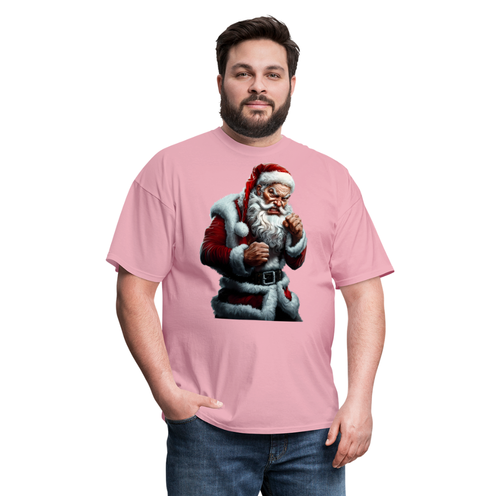 Angry Bad Santa Unisex Classic T-Shirt - pink