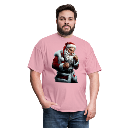 Angry Bad Santa Unisex Classic T-Shirt - pink