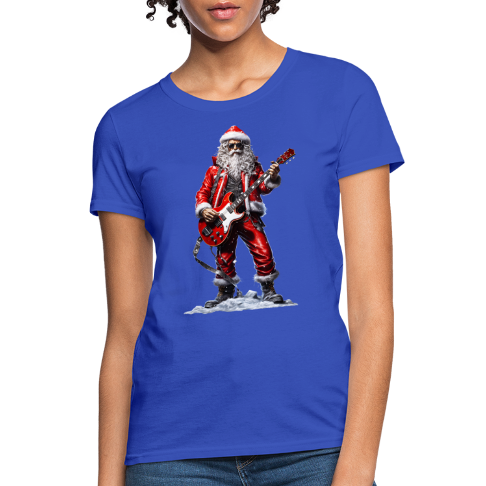 Santa Claus Rock Star Women's T-Shirt - royal blue