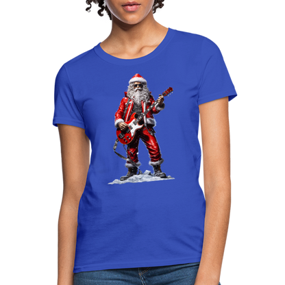 Santa Claus Rock Star Women's T-Shirt - royal blue