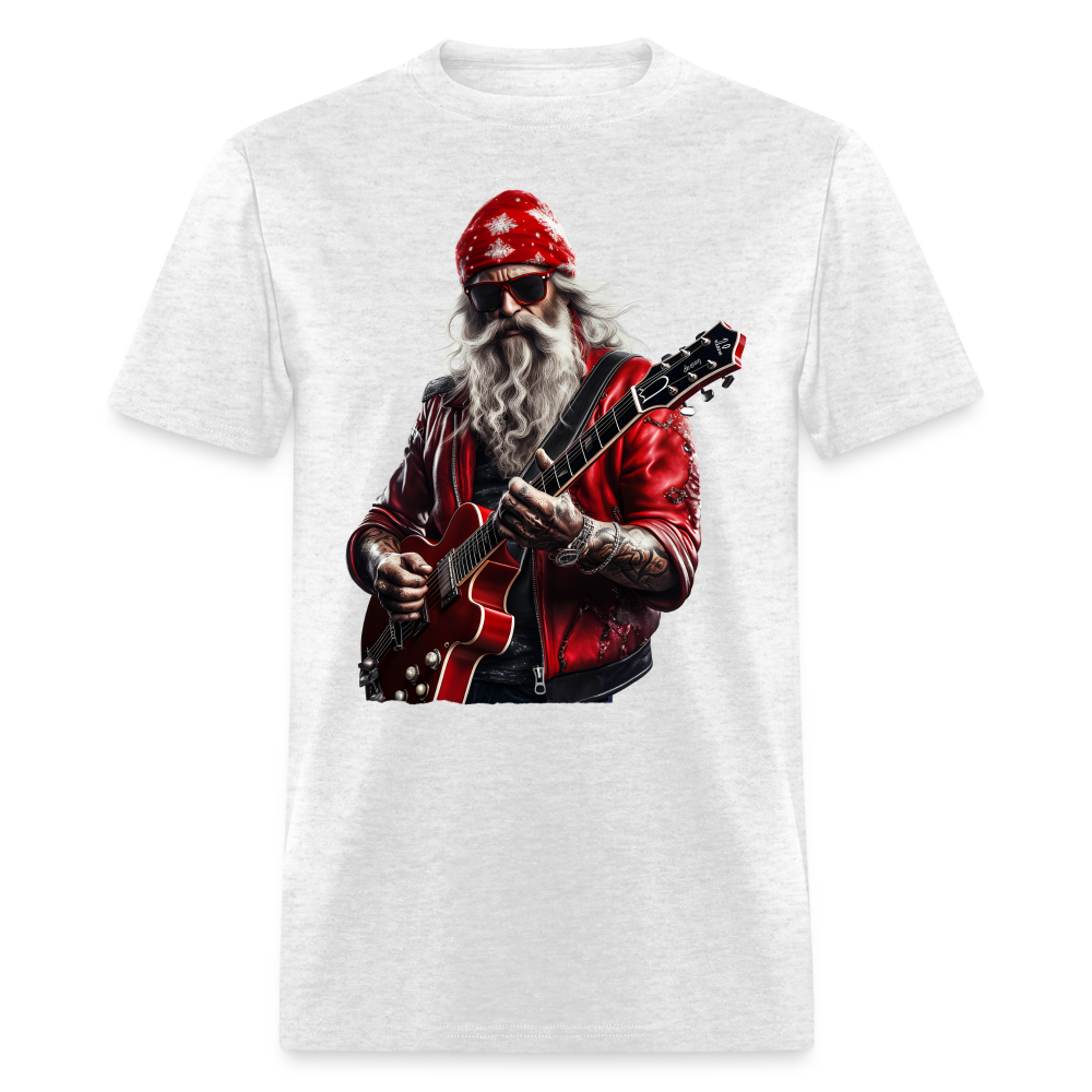 Santa in a Bandana Playing Guitar Unisex Classic T-Shirt - light heather gray